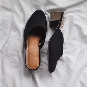 Target black heeled mules